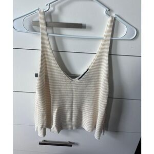 Forever 21 Cream Striped Camisole